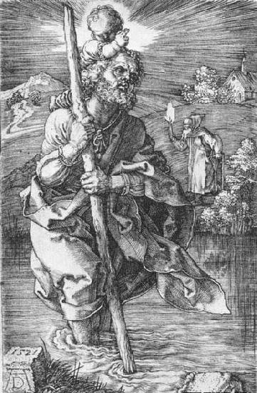 Albrecht Durer St Christopher Facing to the Right oil painting image